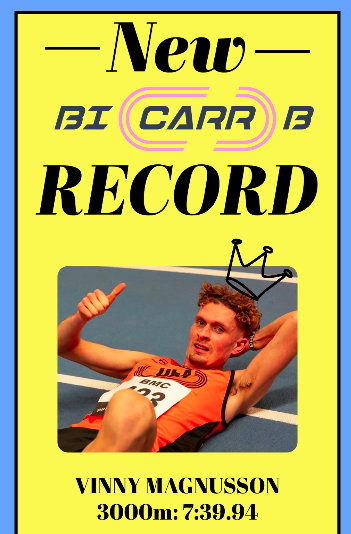 Vinny smashes Icelandic 3000m Record